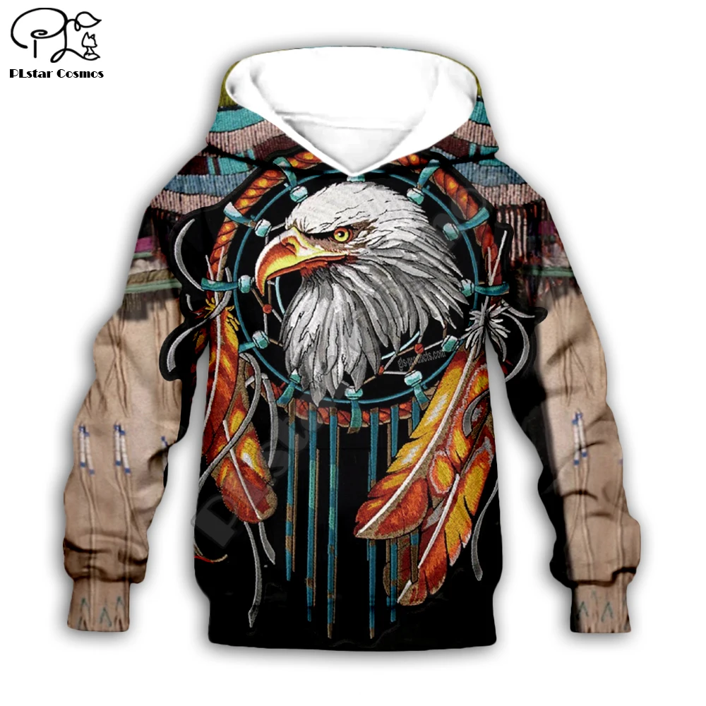 Kids Baby Boy Girl Black Native Indian Lakota Skull print 3d Hoodies Tracksuit Children wear Set Cute Sweatshirts-11