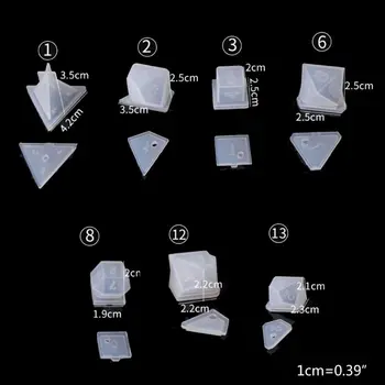 

7 Shapes Dice Fillet Square Triangle Dice Mold Dice Digital Game Silicone Mould N58F