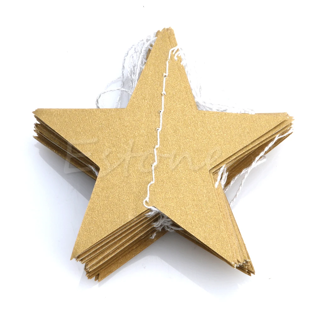 

Colorful Star-Shape Hanging Paper Garlands Flora String Party Home Holiday Decoration