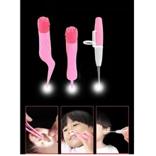 Набор из 3 предметов, Детский набор для ухода за ушами и носом с увеличительным стеклом, светодиодный светильник, Ушная ложка, светодиодный пинцеты для чистки светодиодный ушной пинцет