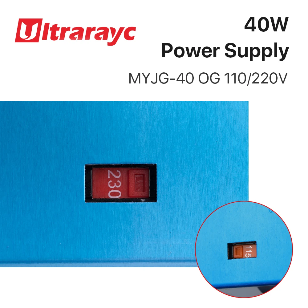 Ultrarayc 40 Вт CO2 лазерный источник питания MYJG 40WT 110 V/220 V для лазерной трубки гравировальный станок для резки Модель A