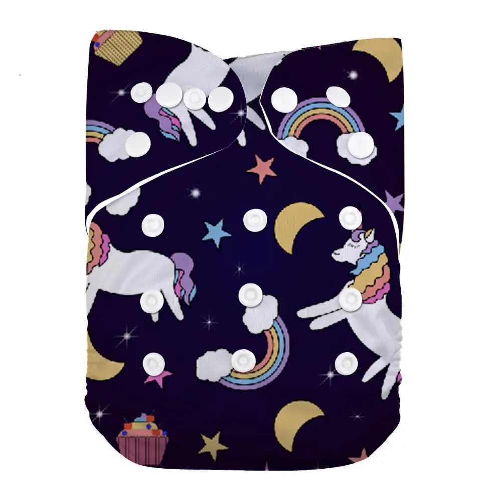 

LilBit Baby Boy Girl Color Reusable Washable One Size Cloth Diaper Nappy