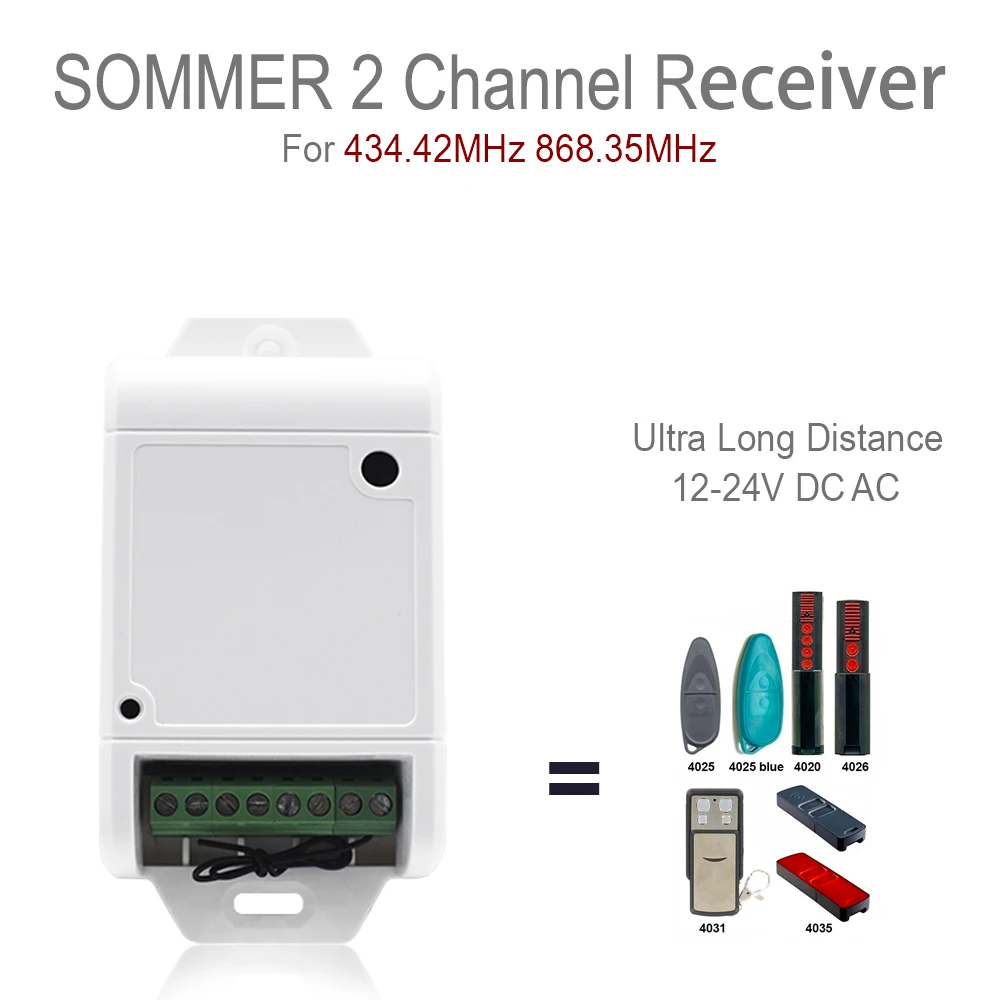 ЗОММЕР дистанционного Управление переключатель SOMMER 868 434 МГц 2 канальный приемник