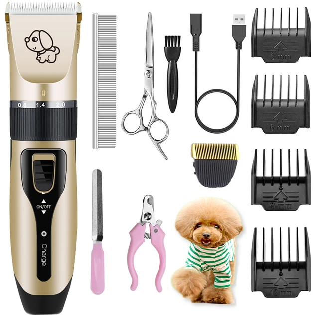 Acheter Tondeuse électrique pour poils d'animaux de compagnie Rechargeable  pour chien et chat tondeuse à cheveux à faible bruit toilettage rasoir  coupe Machine ensemble