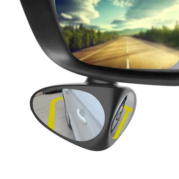 

2 in 1 Car Blind Spot Mirror Wide Angle Mirror 360 Rotation Adjustable Convex Rear View Mirror View front wheel Car mirror