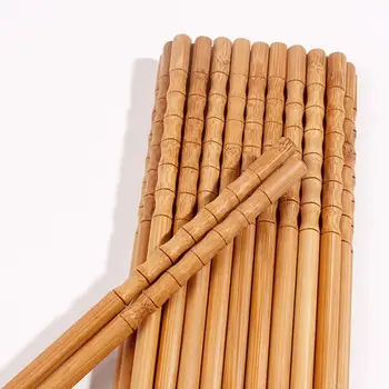 

3 Pairs Natural Bamboo Wood Chopsticks Healthy Chinese Carbonization Reusable Kitchen Sushi Food Stick Tableware Sushi Chopstick