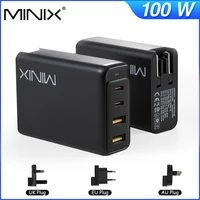 MINIX NEO P2 100W Charger GaN Fast Charger 4 Ports  2USB-C2USB-A Quick Charger EU/AU/UK Plug  For Phone Adapter For Iphone Ipad 1