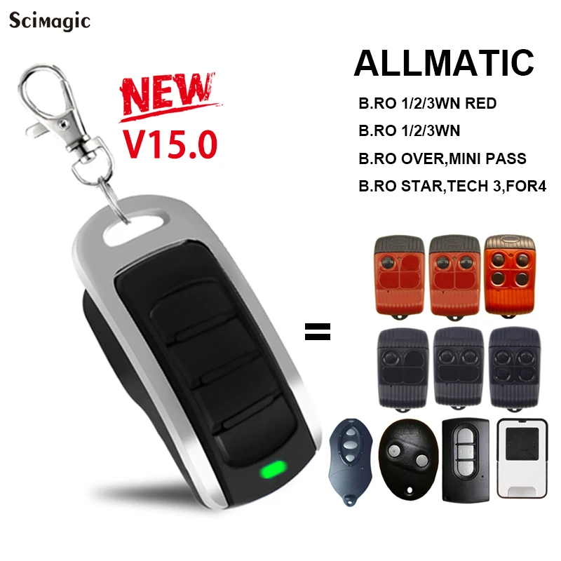 Гаражный пульт дистанционного управления для ALLMATIC коричневый красный PASS MINIFASS TECH3