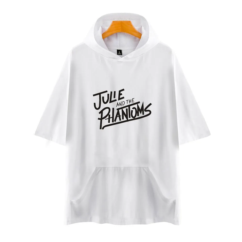 

Julie And The Phantoms T Shirt Harajuku Cotton Ghost Band T-shirts Women Sunset Curve Graphic Tops Women Hooded Top