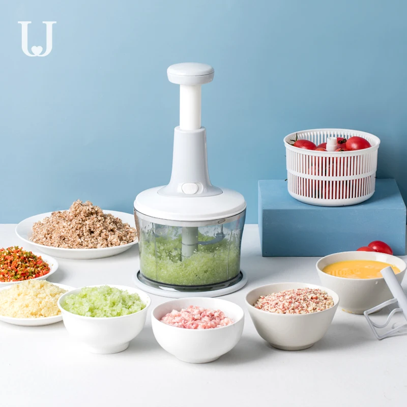 Xiaomi Jordan&ampJudy Kitchen Mutlifunction Manual Meat Grinder Hand-power Chopper Fruit chili Vegetable Nuts Herbs Garlic Cutter |