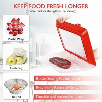 

6pcs Clever Tray Creative Food Preservation Tray Plastic Food Storage Container Set Food Fresh Storage Microwave Cover