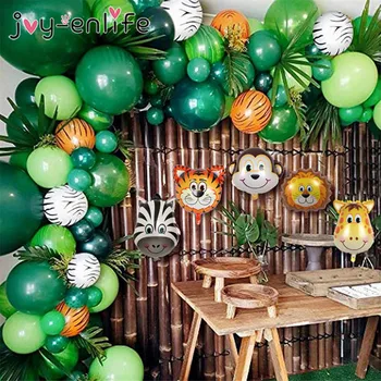

109pcs Animal Balloons Garland Kit Jungle Safari Theme Party Supplies Kids Boys Birthday Party Baby Shower Decorations ballon