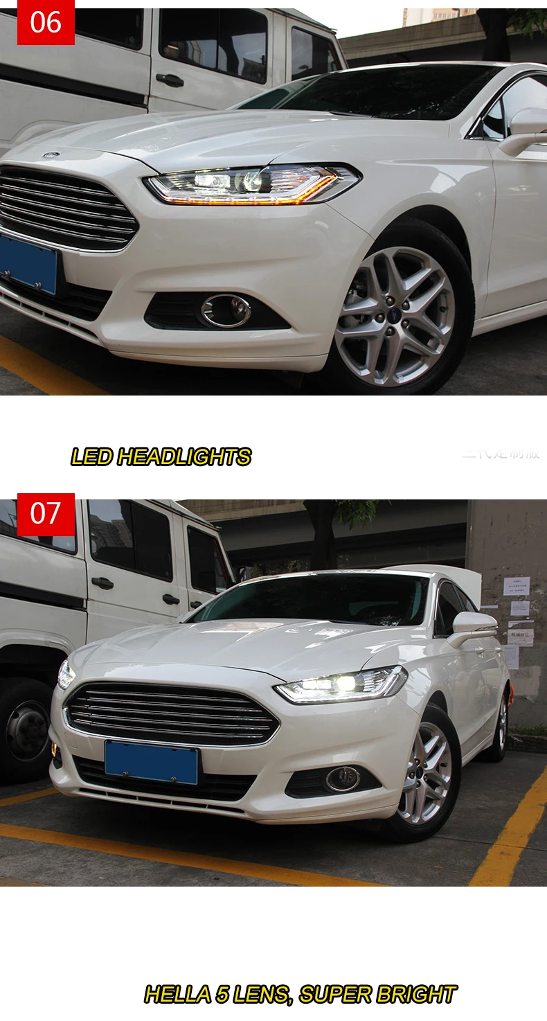 Автомобильный Стайлинг светодиодный HID 2013- светодиодный фары передняя фара чехол для Ford mondeo Bi-Xenon mondeo объектив ближнего света