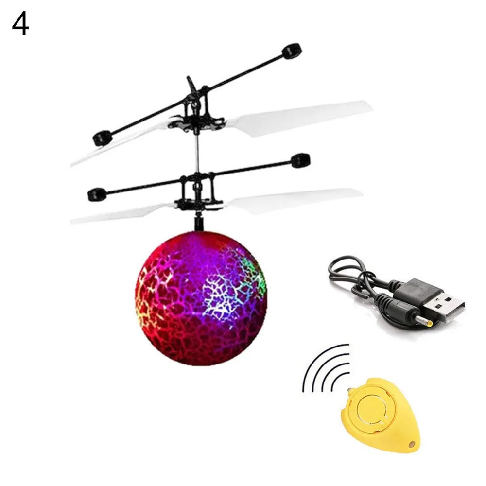 F светильник с шариками, светящийся летающий шар, светодиодный светильник, электронный инфракрасный индукционный самолет, игрушки с дистанционным управлением, мини-вертолет для детей