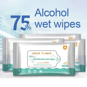 

10Pcs Portable Disposable Sterilization Antibacterial Alcohol Wet Wipes Tissue 2020