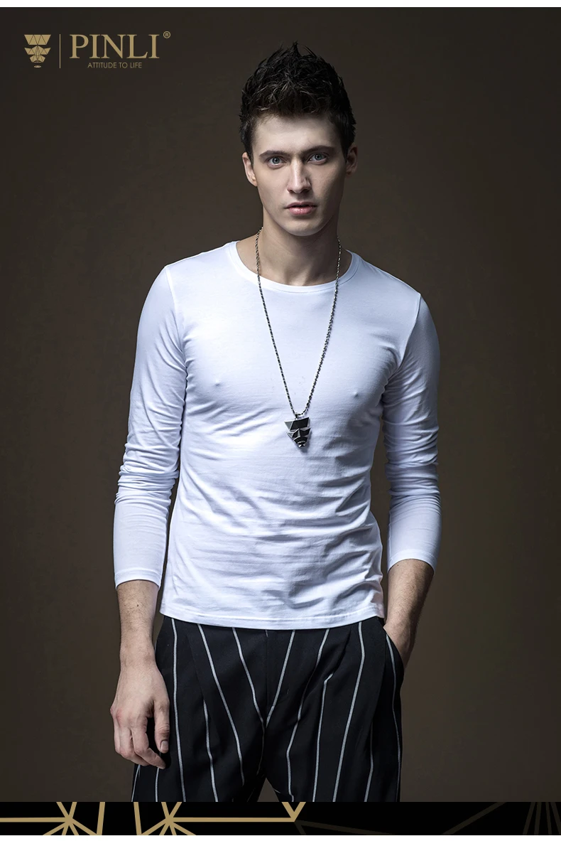 Palace New Men's Cultivate Morality Round Collar Pure Color Long Sleeve T-shirt Render Unlined Upper Garment B193111476