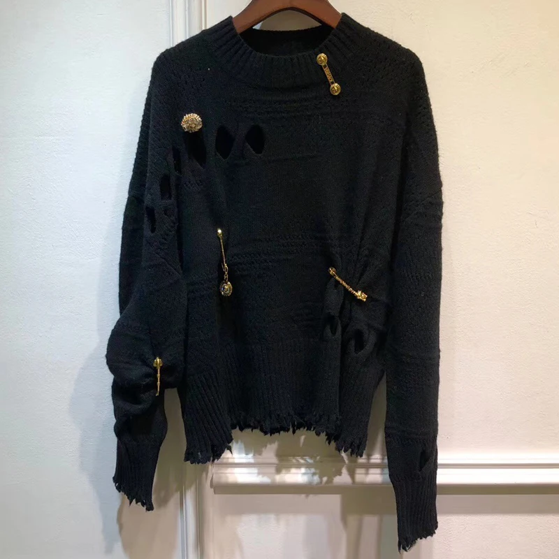 Высококачественный шерстяной свитер для женщин роскошный Повседневный свитер с круглым вырезом пуловеры женский кашемировый свитер