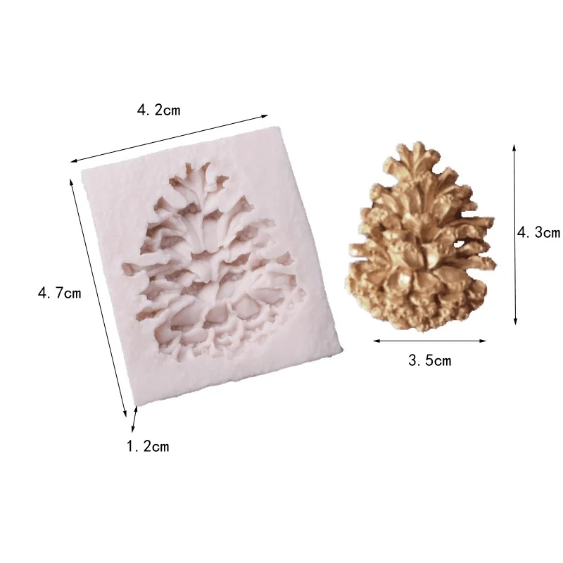 1 шт. рождественские сосновые шишки Форма Торт помадка форма конфеты шоколад силиконовые формы печенье плесень DIY украшения торта инструменты для выпечки