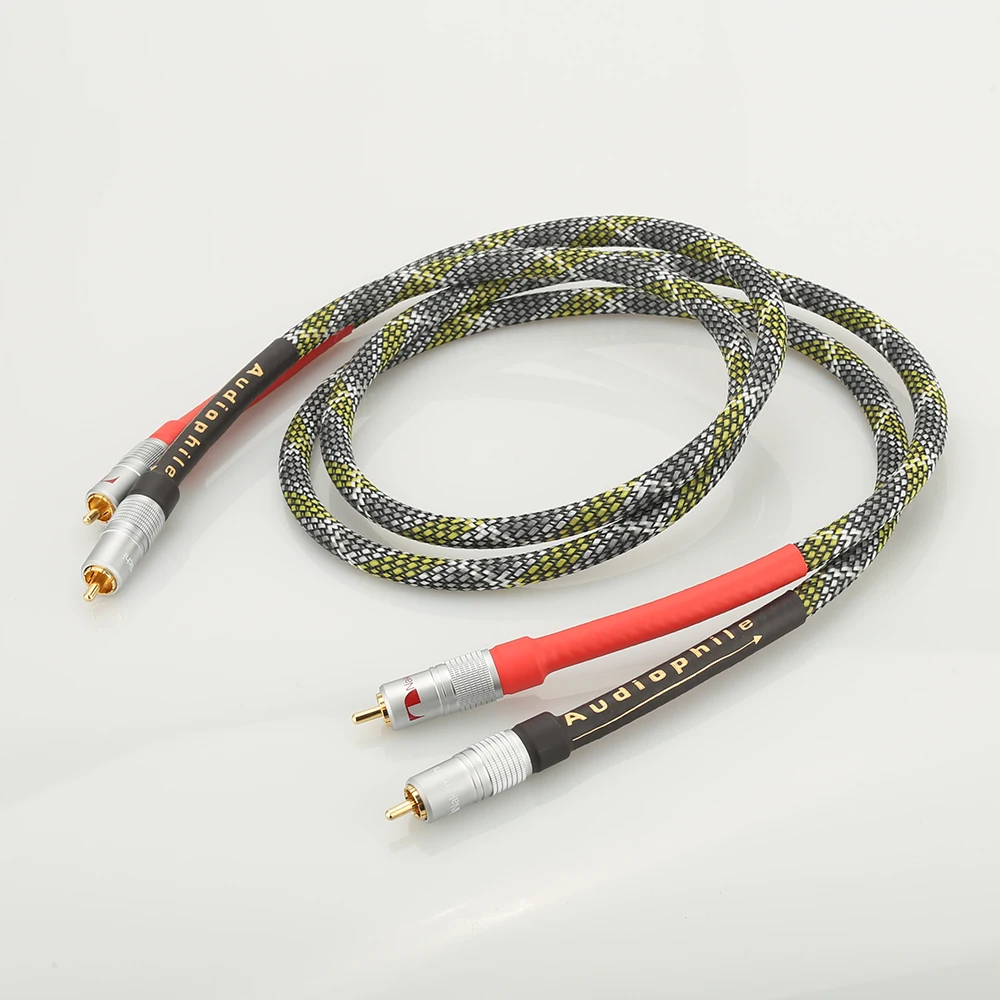 

Siltech ST-48B G3 2-Male to 2-Male RCA Audio Stereo Subwoofer Cable [Hi-Fi Sound] Audio Cord for Home Theater, HDTV, Amp