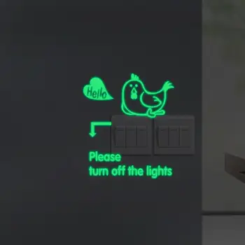 

1Set New Creative Please Turn Off The Lights Switch Sticker Luminous Stickers Glow In Dark Sticker Glow In The Dark Toy Kid Gift