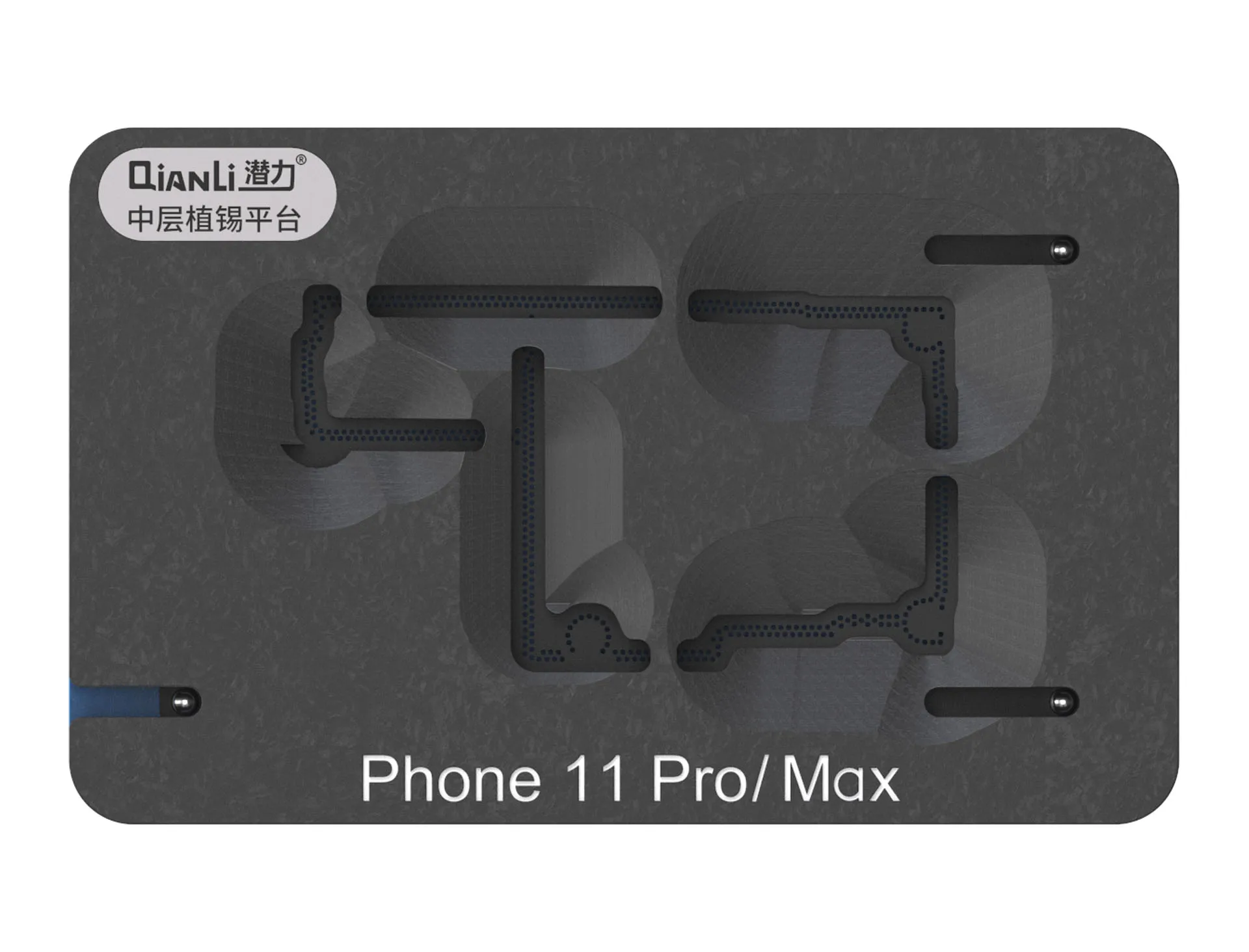 Qianli 3D BGA трафарет платформа для iPhone X/XS/MAX 11 Pro Max материнская плата средний слой посадки олова шаблон пластина чистая - Цвет: For iP 11 Pro Max