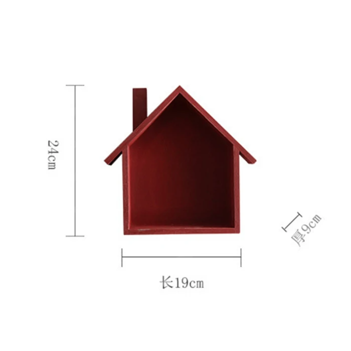 Деревянный Ретро Деревенский домик в скандинавском стиле, настенная полка для дома, многофункциональная полка@ LS
