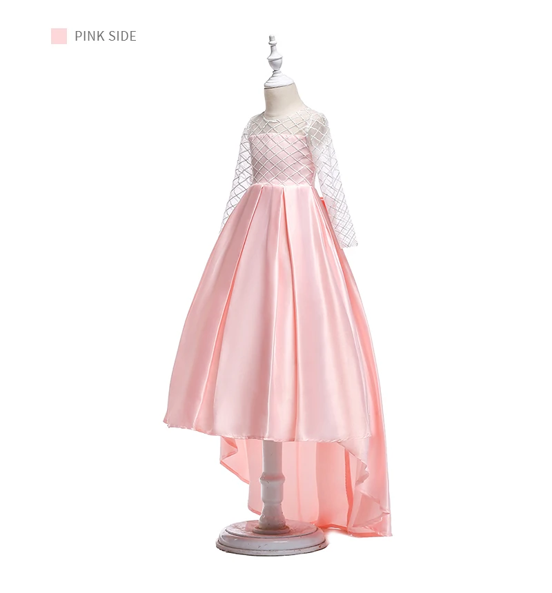 Petit Camelia/Коллекция года, детское платье вечерние платья с бантом и круглым вырезом для девочек элегантное вечернее платье для девочек на свадьбу, день рождения, детские платья От 4 до 9 лет