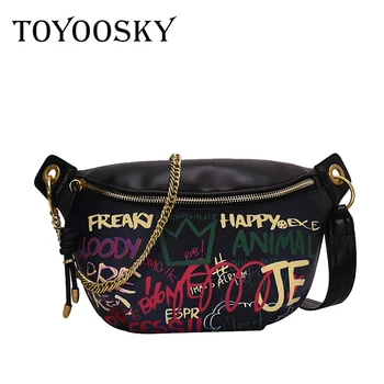 

Colorful Women Waist Bags Fanny Pack Belt Bags Graffiti Chest Handbag Hip Purse Waist Packs Multi-function Chest Bag 2020 New