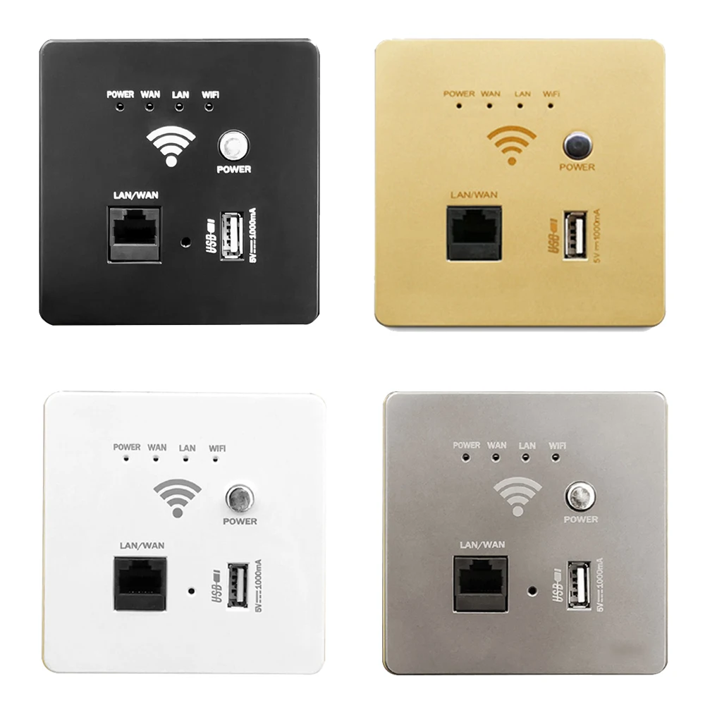 

300M hotel family 220V into the wall WIFI wireless network signal amplifier Smart socket relay AP panel