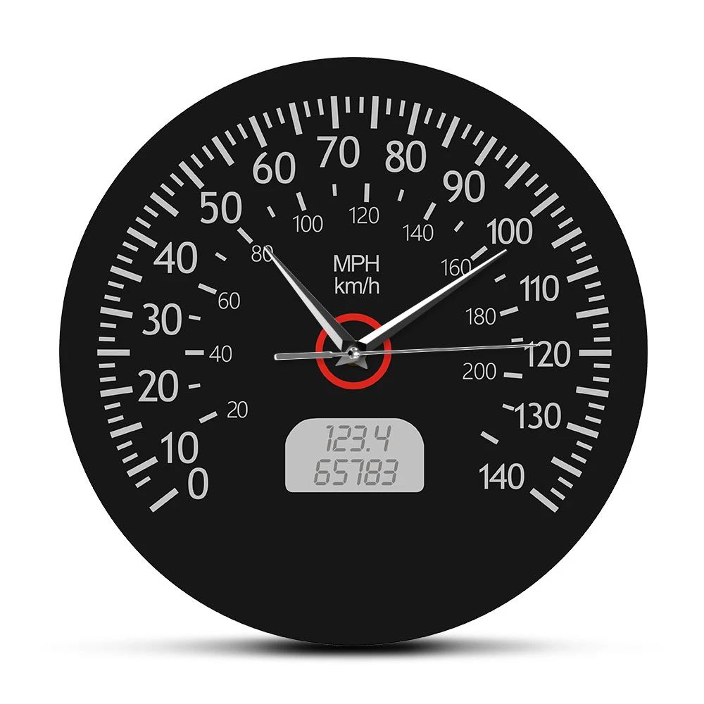 Download Speedometer Svg Hanging Clock Modern Design Car Service Wall Watch Racing Mechanic Kilometers Miles Printing Non Ticking Saat Wall Clocks Aliexpress