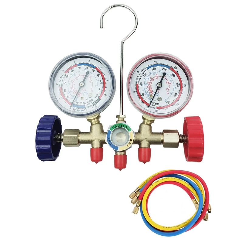 Air Conditioner Pressure Gauge Double Meter Car Home Fixed Inverter