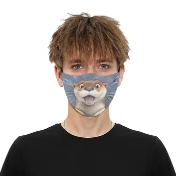 

Dog Print Masks 1PC Dustproof Protective Mask+2PCS Filter Breathable Cotton Washable Mask mascarilla negra reutilizable