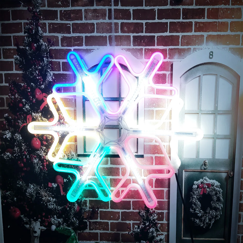 

Snowflake LED flashing neon light Plug in Home Christmas Wedding Party Decoration for Indoor Outdoor Decoration
