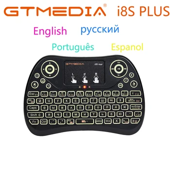

GTMEDIA Wireless Keyboard Backlit i8S PLUS English/Spanish/Portuguese Mini Keyboard 2.4G with Touchpad Remote Control for TV BOX