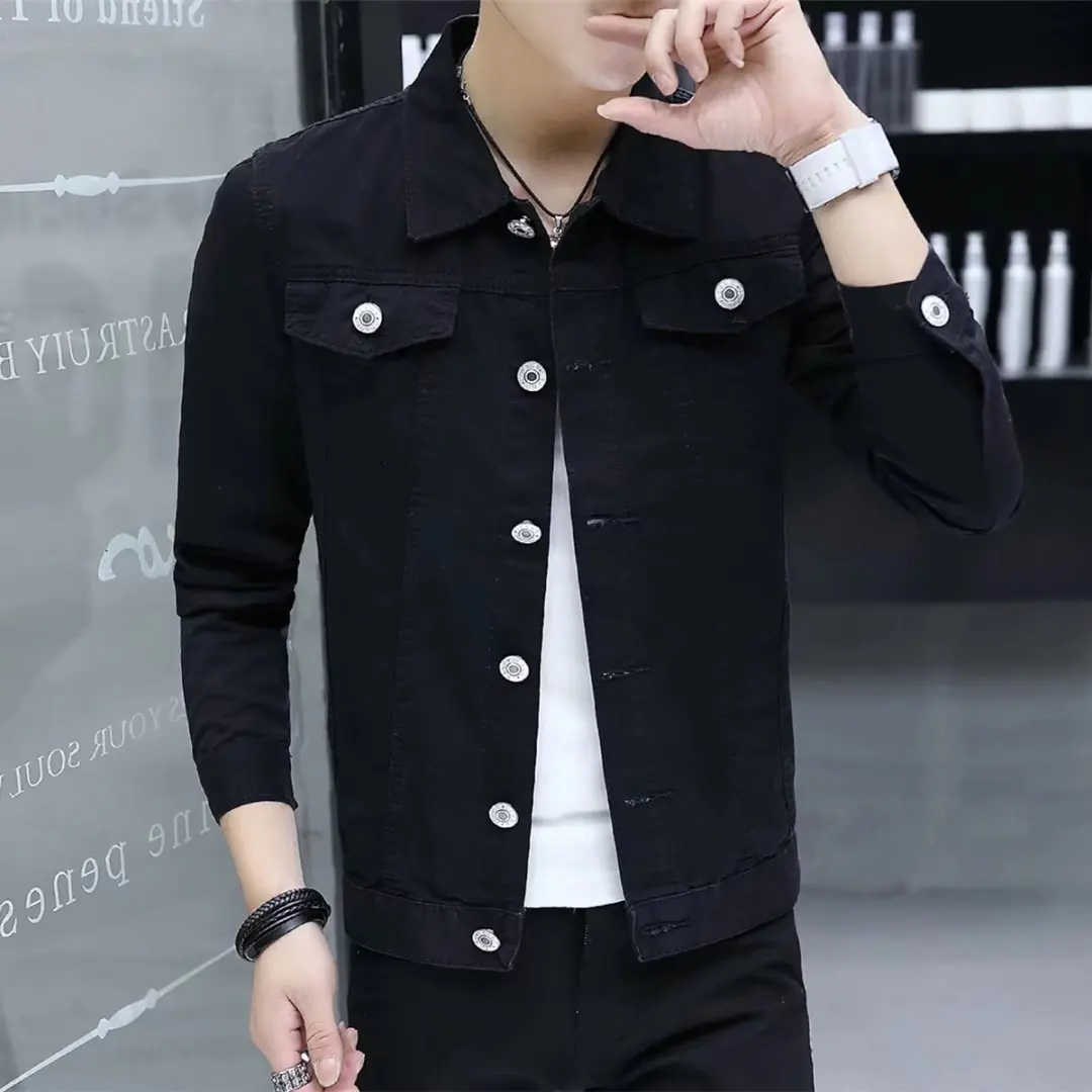 

Sink Fashion Bay 2018 New Style Korean-style White Denim Jacket Men's Slim Fit Long Sleeve Jeans Coat Men Cowboy Clothing Fashio