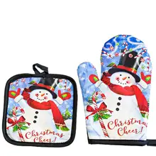 

Polyester 1 Set Attractive Wear-resistant Polyester Cooking Glove Hard to Fade Cooking Pad Durable for Restaurant