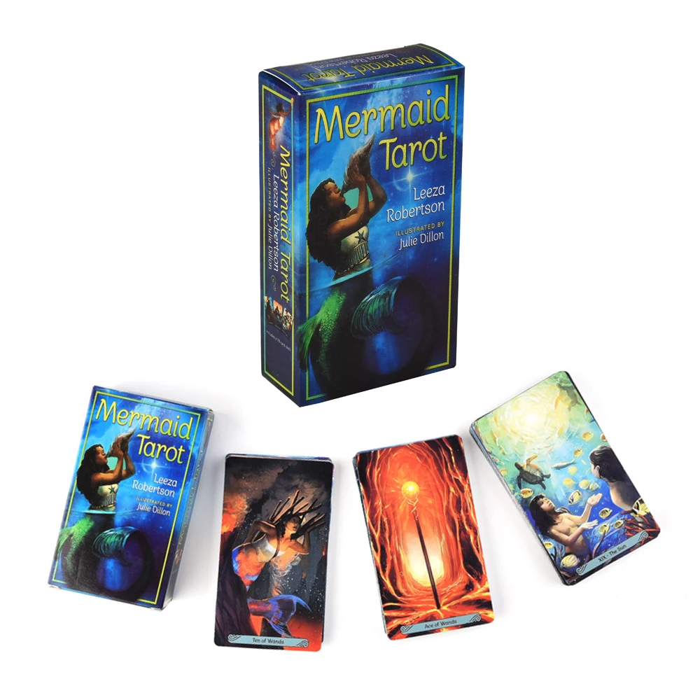 

Mermaid Tarot Deck 78 cards Divination Card Game With English PDF Guidebook Table Cards Board Game Party Playing Card Games