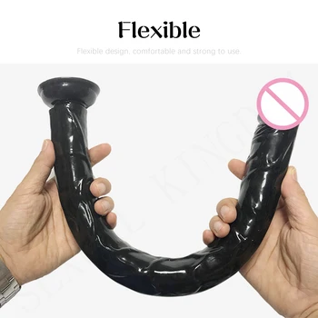 Huge Silicone Long Anal Dildo Realistic Penis Butt Plug Anus Massager Prostatic Massage G-spot Clitoral Stimulator Adult Sex Toy 5
