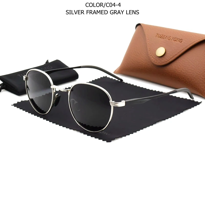 Polarisierte Sonnenbrille Gothic Steampunk Vintage Rund Uv400_voghion.com