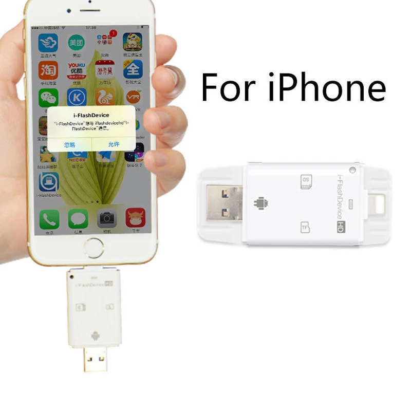 3в1 USB Micro USB SD TF устройство считывания карт SDHC для iPhone X 6 6 S 7 8 плюс 5 5S для iPad MiNi 2 3 Air Pro для Macbook Android телефон
