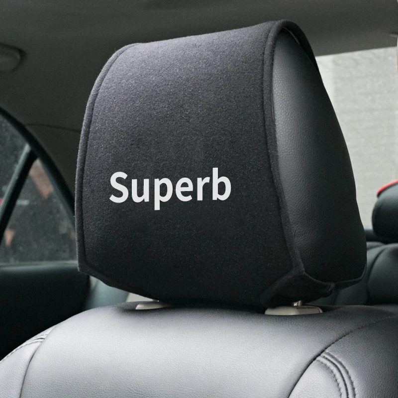 

Car Styling for Skoda Superb octavia fabia rapid yeti Accessories Car headrest cover 1PCS
