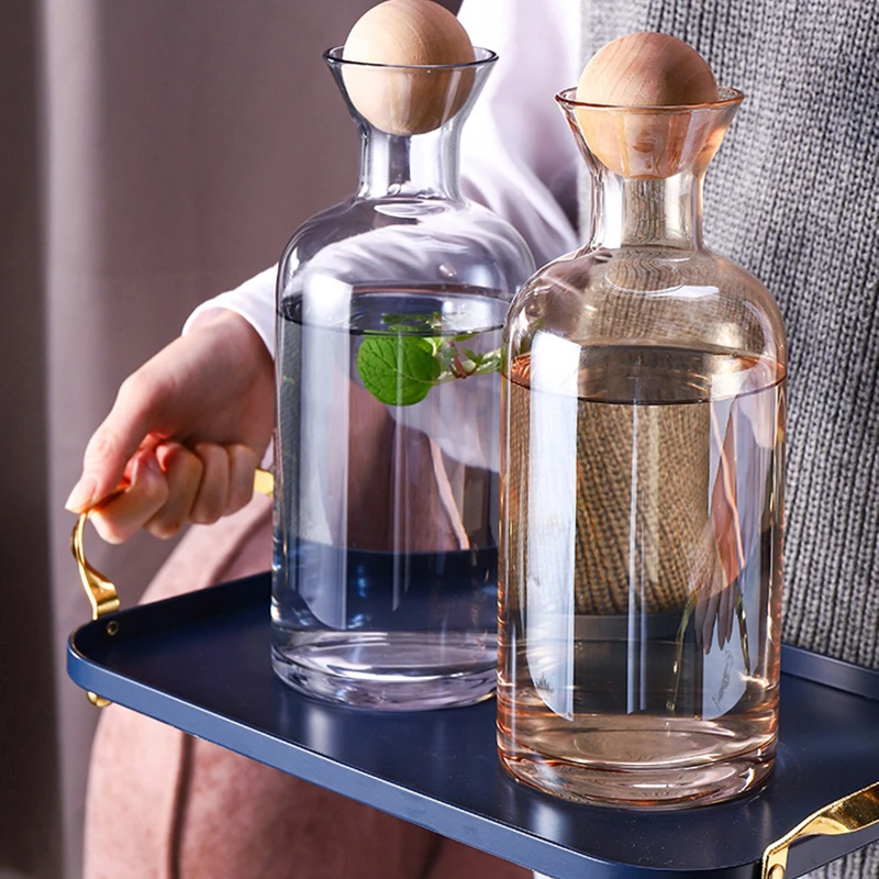 Glass Decanter with Lid