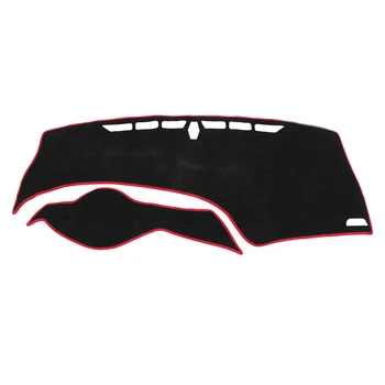 

X Autohaux RHD Dashboard Cover Nonslip Black Red Carpet Mat Pad Kit for-Honda-Civic 2012-2015