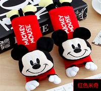 2 Pcs/Set Disney Mickey Mouse Stitch Car Seat Belt Pads Harness Safety Shoulder Strap BackPack Cushion pillow For boy girl gift 2