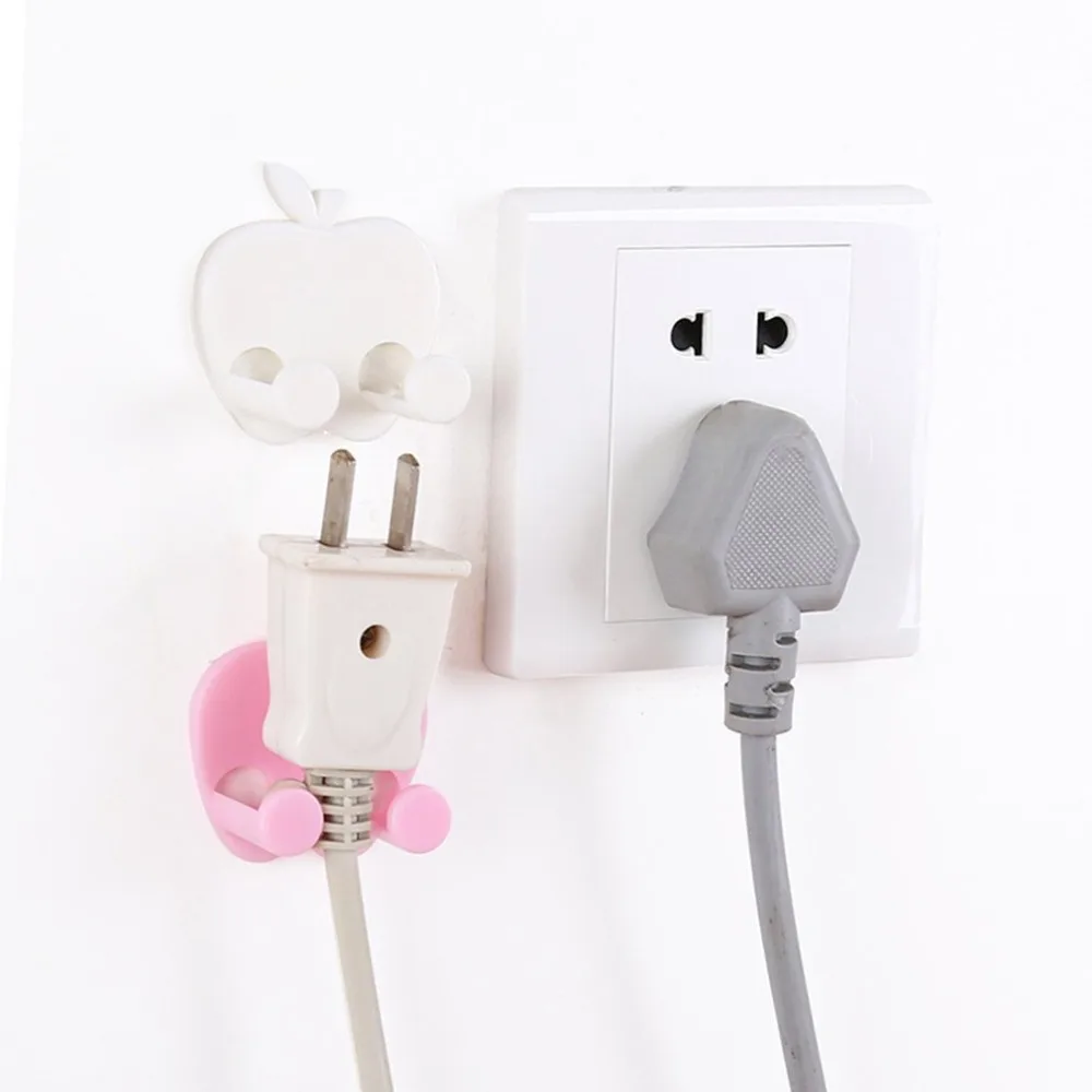 

1pc Socket Hook Home Office Wall Powerful Plastic Power Plug Socket Holder Hanger Wall Storage Hook Socket Organizer Holder