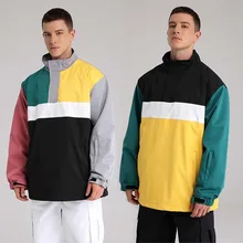 2021 Waterproof Men Ski Sweatshirts Loose Windproof Man Snow Jacket Outdoor Sport Male Snowboard Clothes Cold Mountain Coats