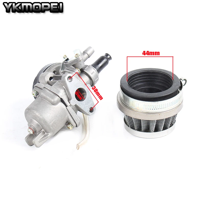 Carburetor Carb Carby + Steel 44Mm Air Filter For 47Cc 49Cc Mini Moto Dirt Pocket Bike Atv Quad Minimoto Minicro