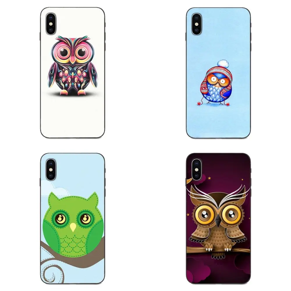 Мягкие чехлы из ТПУ с изображением совы на дереве для Apple iPhone 4 4s 5 5S SE 6 6S 7 8 Plus X XS Max