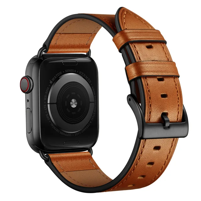 Correa pulseira для apple watch, 5, ремешок 42 мм, ремешок для iwatch, 38, 40, 44 мм, ремешок для часов, ремни, серия 4, 3, 2, 1, браслет - Цвет ремешка: brown