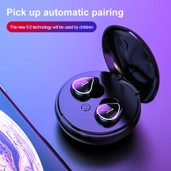 

TWS Bluetooth mini earphone Stereo Automatic pairing Wireless earbuds Self-contained headset Bluetooth speaker For Apple Samsung